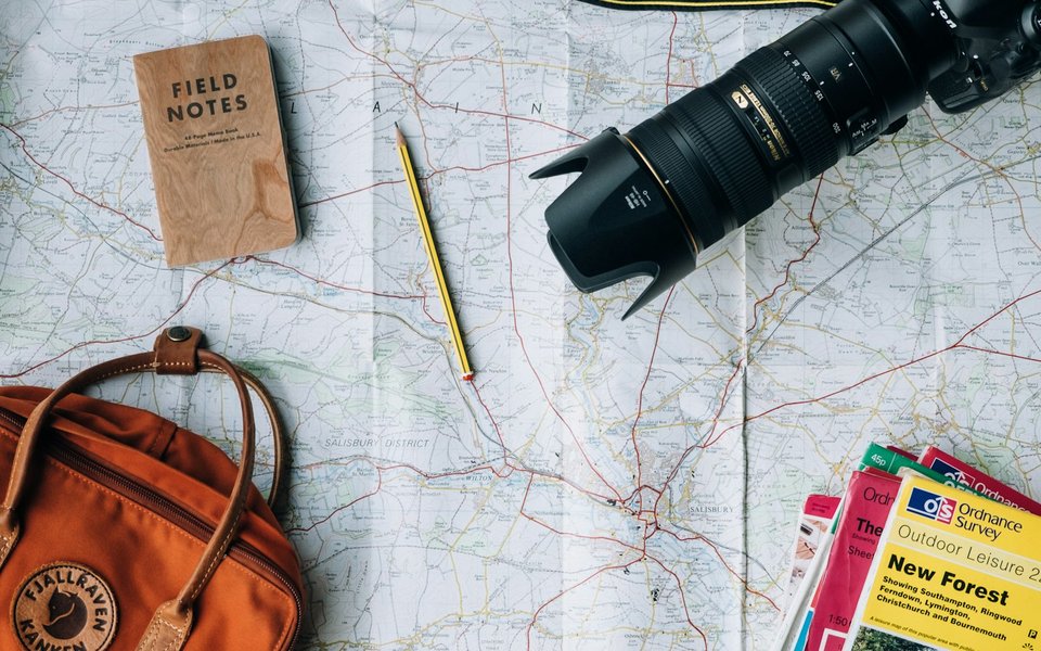 Suitcases and travel gear ready for a long-haul trip from Australia to Europe